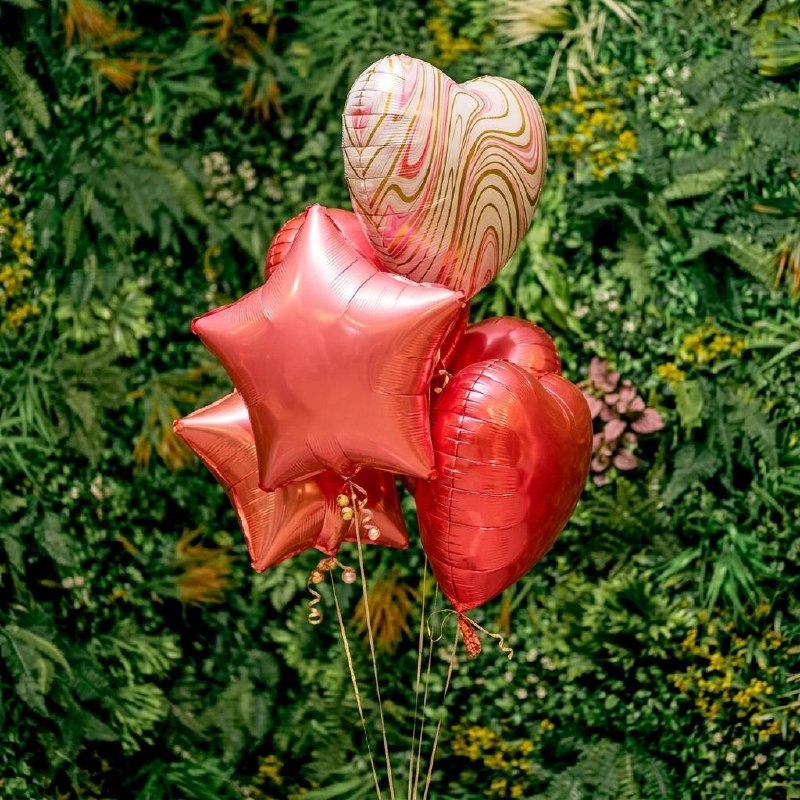 Сет шаров «Сердце и звёзды»